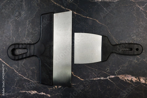 Fototapeta This modern spatula set showcases a sleek design and impressive functionality, perfect for culinary enthusiasts