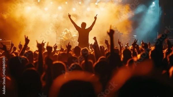 Fototapeta Electrifying concert spectacle capturing the energy of a vibrant live performance