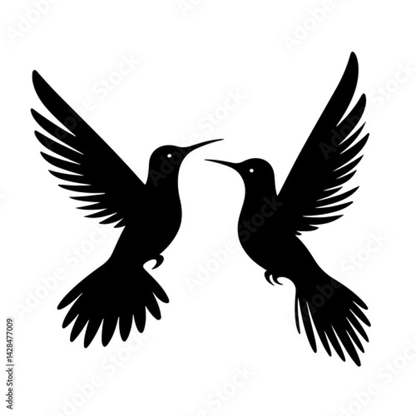 Obraz Hummingbird silhouette