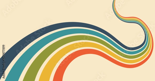 Obraz abstract rainbow retro background