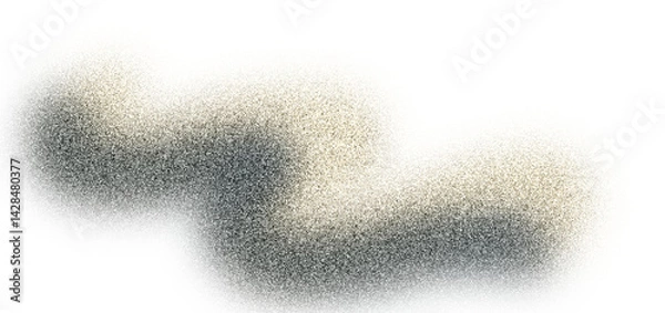 Fototapeta Abstract Blurred Dark Beige Wavy Gradient on transparent background