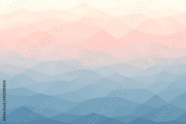 Fototapeta Abstract polygonal gradient background with soft pastel hues and geometric forms