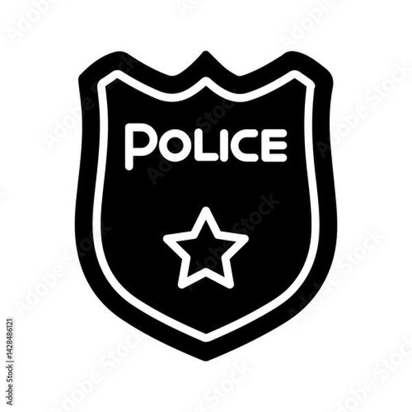 Obraz Police Badge Vector Icon