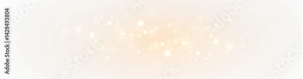 Obraz Shiny golden sparkle line with glowing star flare, vibrant glitter, and dust texture. Isolated PNG for festive card, New Year disco background, or elegant decoration overlay.