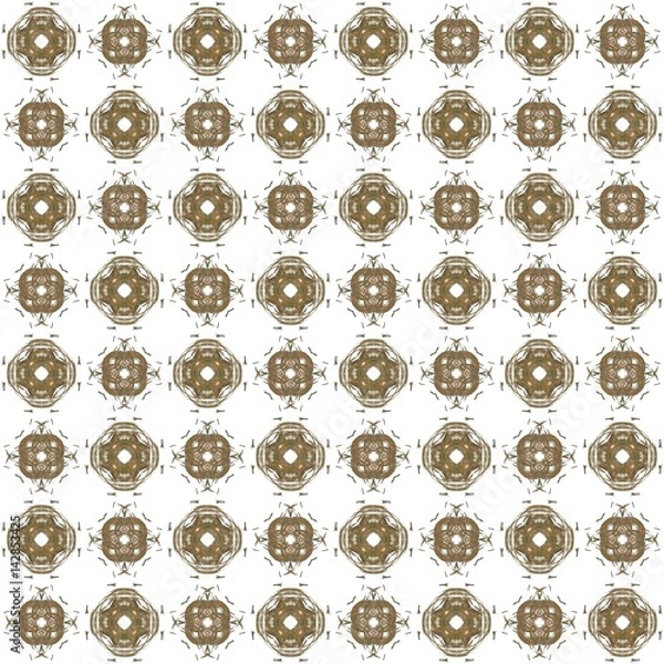 Obraz Seamless texture with 3D rendering abstract fractal brown pattern