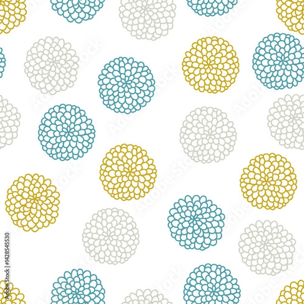 Fototapeta 和柄のシームレスパターン