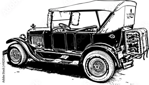 Fototapeta retro car