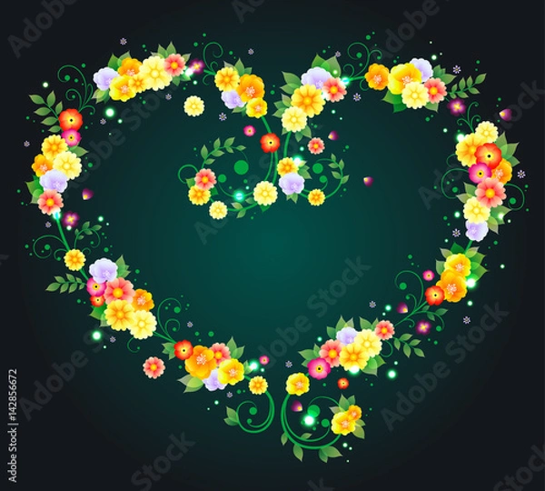 Obraz Flower Background_Loving flowers