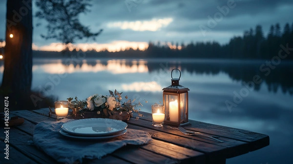 Fototapeta Romantic Candlelight Dinner