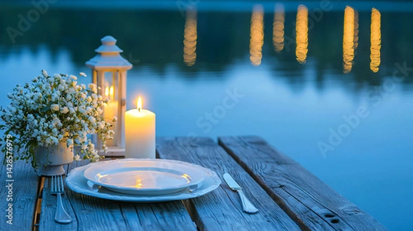 Fototapeta Romantic Candlelight Dinner