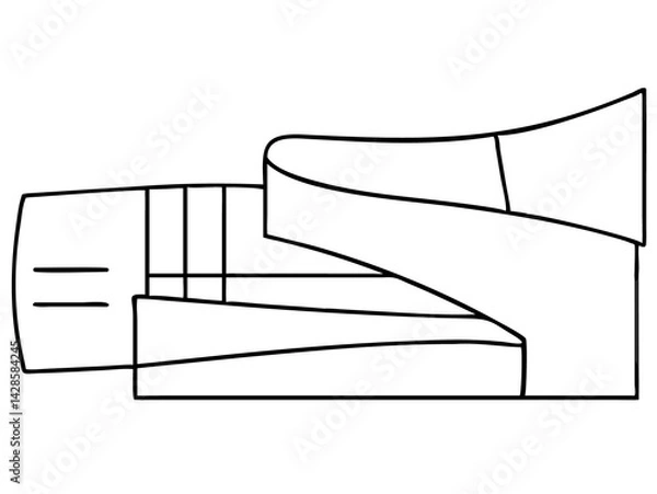 Fototapeta Contemporary Architectural Sketch in Line Style for Urban Design and Creative Projects
