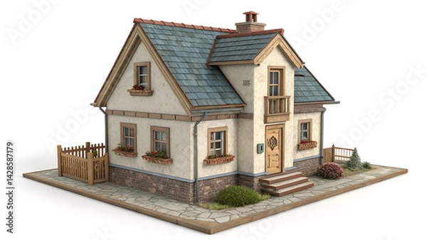 Obraz house on white background