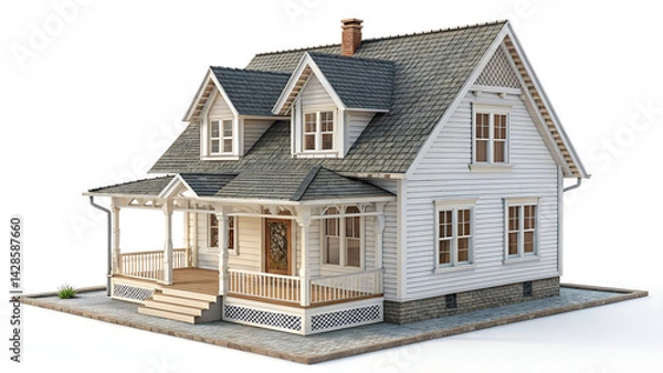 Obraz house isolated on white background