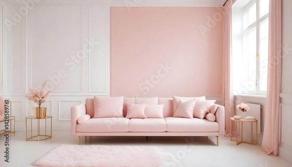 Fototapeta interior modern design room 3d