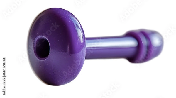 Obraz Purple Plastic Connector Macro High-Res Studio Shot, Modern Industrial Design Object.