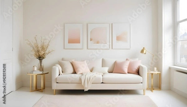 Fototapeta interior modern design room 3d