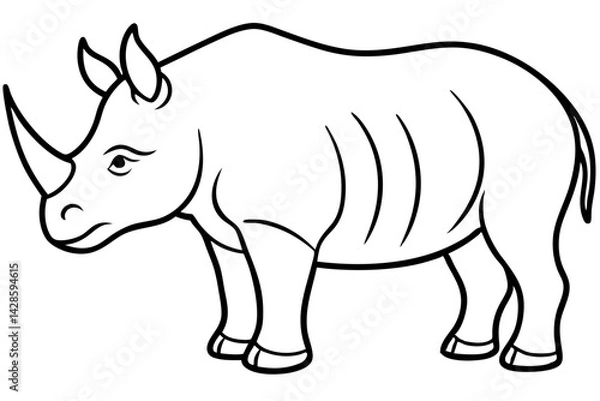 Fototapeta Abstract Rhino Sketch