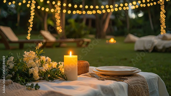 Fototapeta Romantic Candlelight Dinner