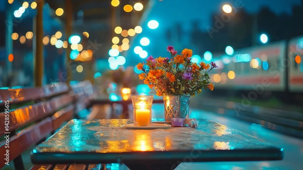 Fototapeta Romantic Candlelight Dinner