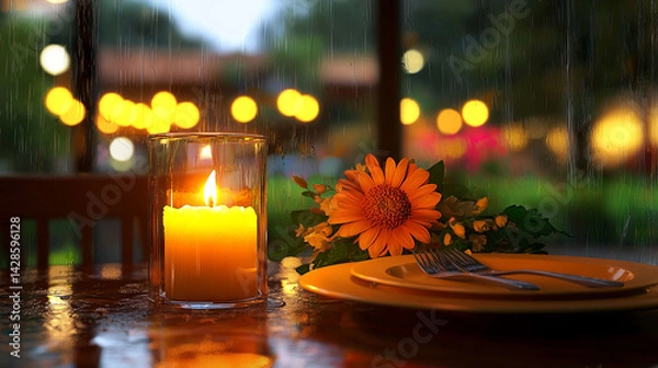 Fototapeta Romantic Candlelight Dinner