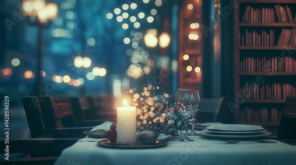 Fototapeta Romantic Candlelight Dinner