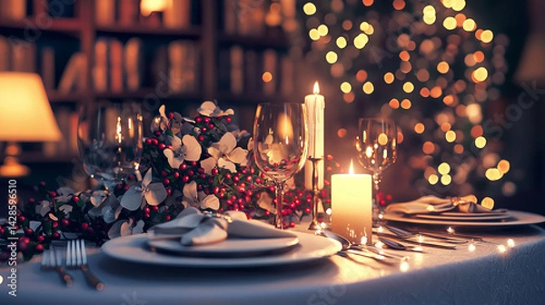 Fototapeta Romantic Candlelight Dinner