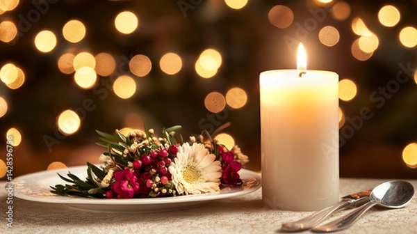 Fototapeta Romantic Candlelight Dinner