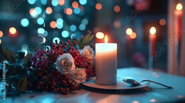 Fototapeta Romantic Candlelight Dinner