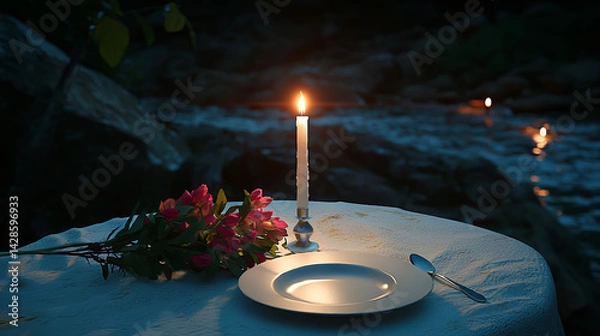 Fototapeta Romantic Candlelight Dinner