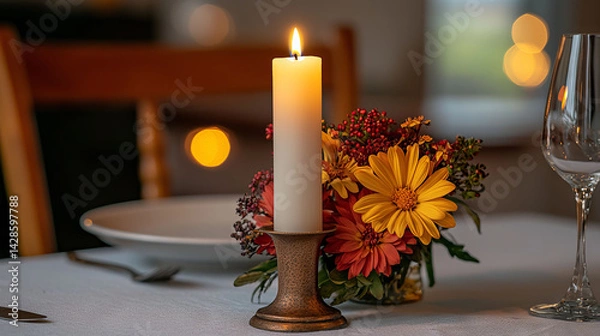 Fototapeta Romantic Candlelight Dinner