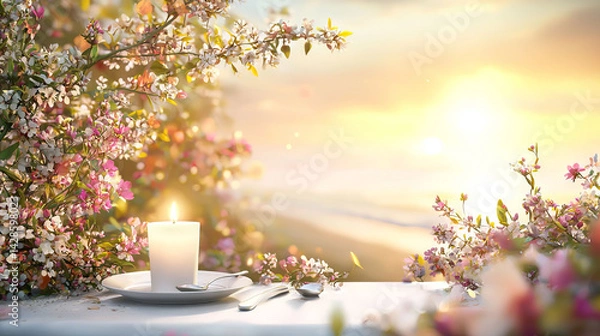 Fototapeta Romantic Candlelight Dinner