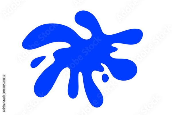 Fototapeta Ink splash shape colorful isolated transparency background.