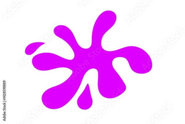 Obraz Ink splash shape colorful isolated transparency background.