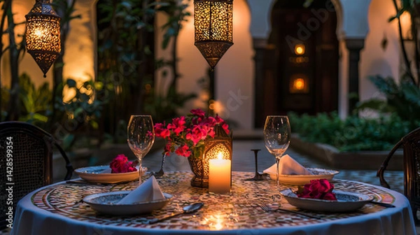 Fototapeta Romantic Candlelight Dinner