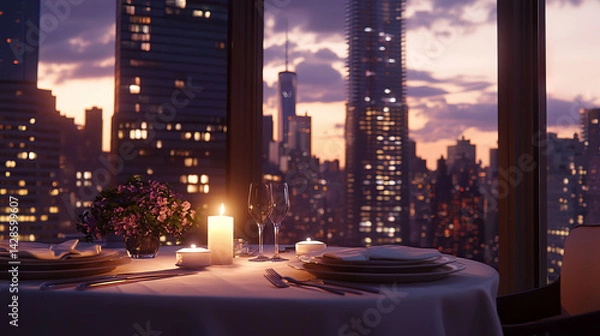 Fototapeta Romantic Candlelight Dinner