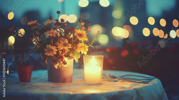 Fototapeta Romantic Candlelight Dinner