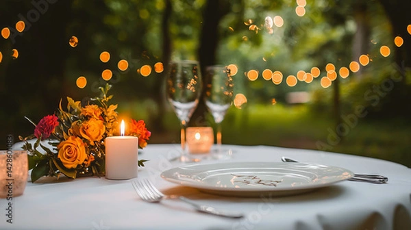 Fototapeta Romantic Candlelight Dinner