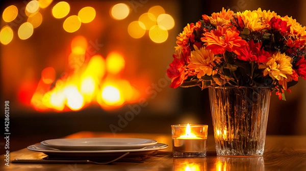 Fototapeta Romantic Candlelight Dinner