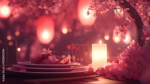 Fototapeta Romantic Candlelight Dinner