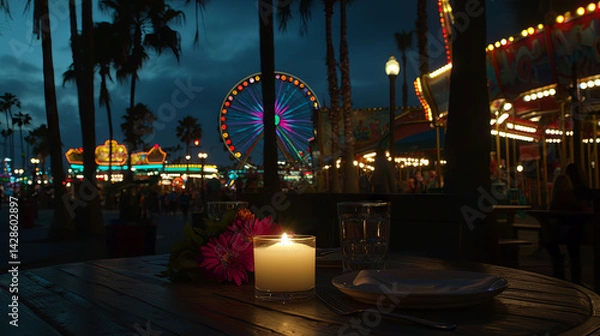 Fototapeta Romantic Candlelight Dinner