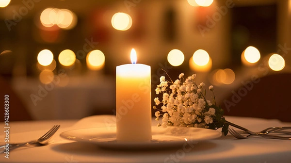 Fototapeta Romantic Candlelight Dinner
