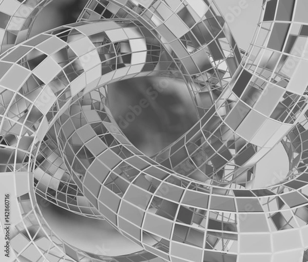 Obraz 幾何学的な形状のオブジェ