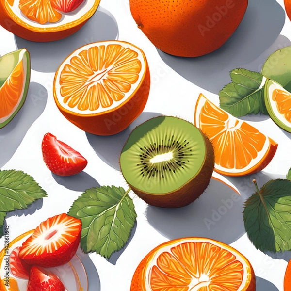 Obraz Ilustração de frutas