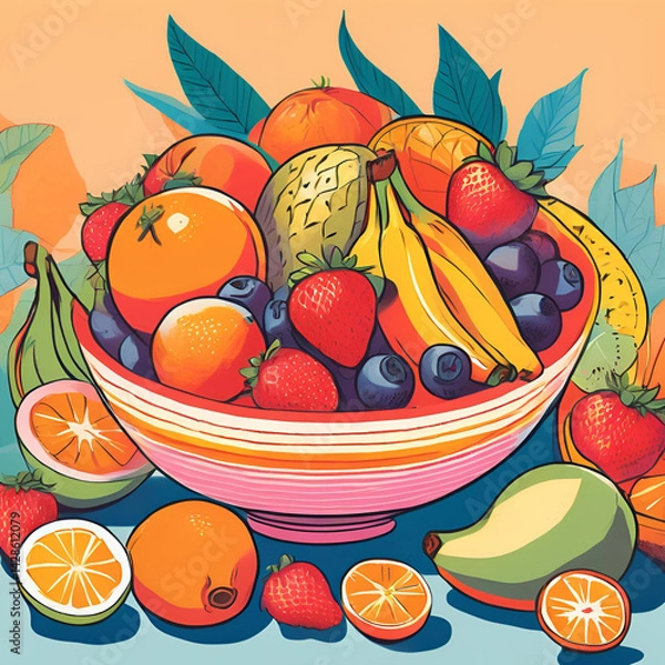 Obraz Ilustração de frutas