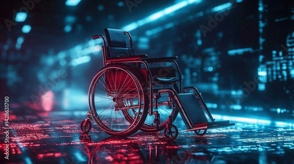 Fototapeta Showcasing the importance of online inclusivity for people with disabilities.