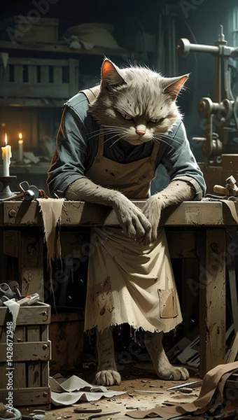 Fototapeta disappointed cat expression