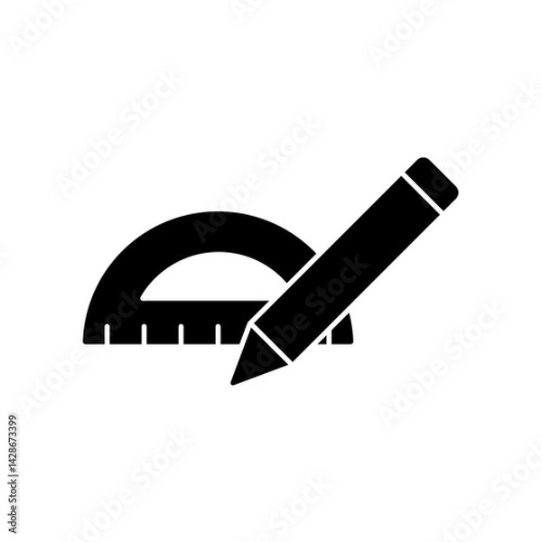 Fototapeta protractor icons  symbol vector elements for infographic web