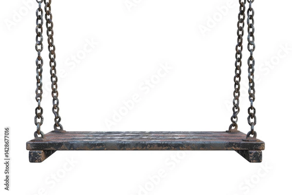 Obraz Old swing isolated on transparent background.