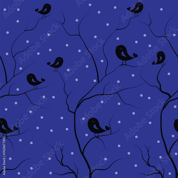 Fototapeta Vector Images of Various Types of Bird Patterns With Subtle Colors