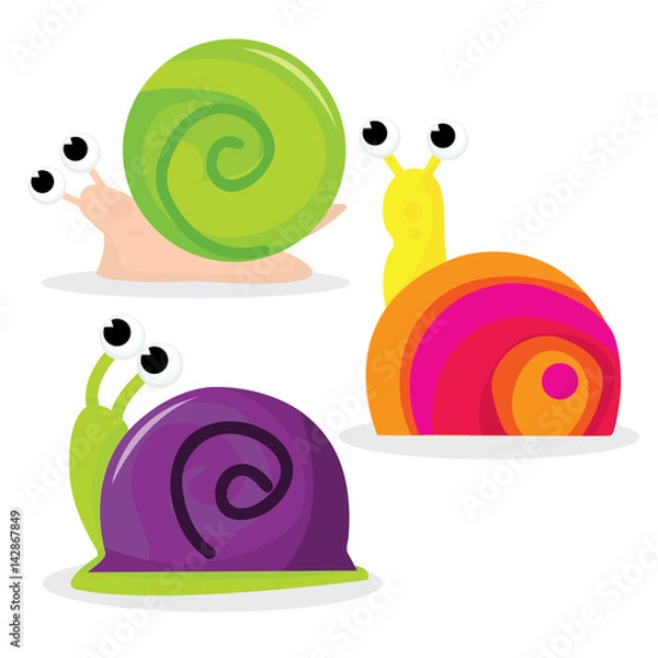 Obraz Cartoon snails